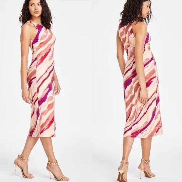 RACHEL Rachel Roy Printed Sleeveless Midi Sheath Dress Size XL Casual Wear - Picture 4 of 13